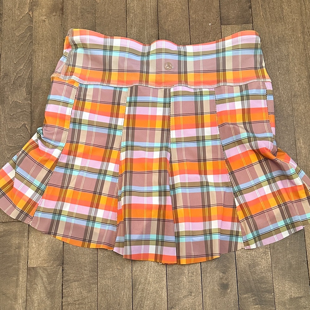 Bobbe Brand Vibrant Plaid Tennis Skirt with Shorts underneath. Size M - Picture 5 of 7